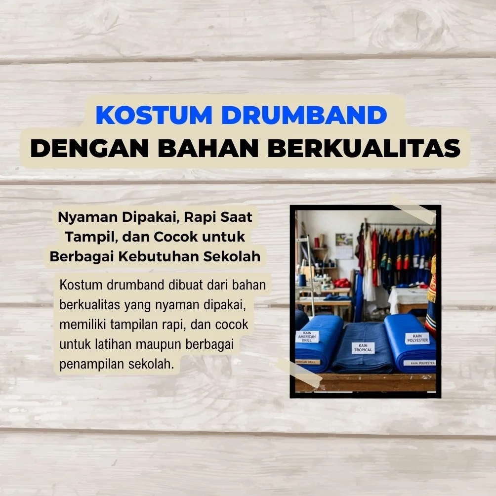 Jenis bahan kostum drumband yang bagus dan nyaman dipakai