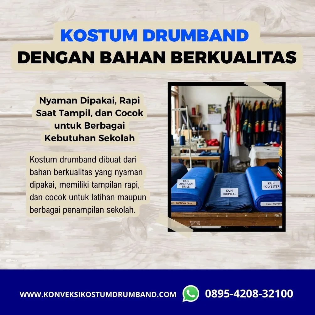 Jenis bahan kostum drumband yang bagus dan nyaman dipakai