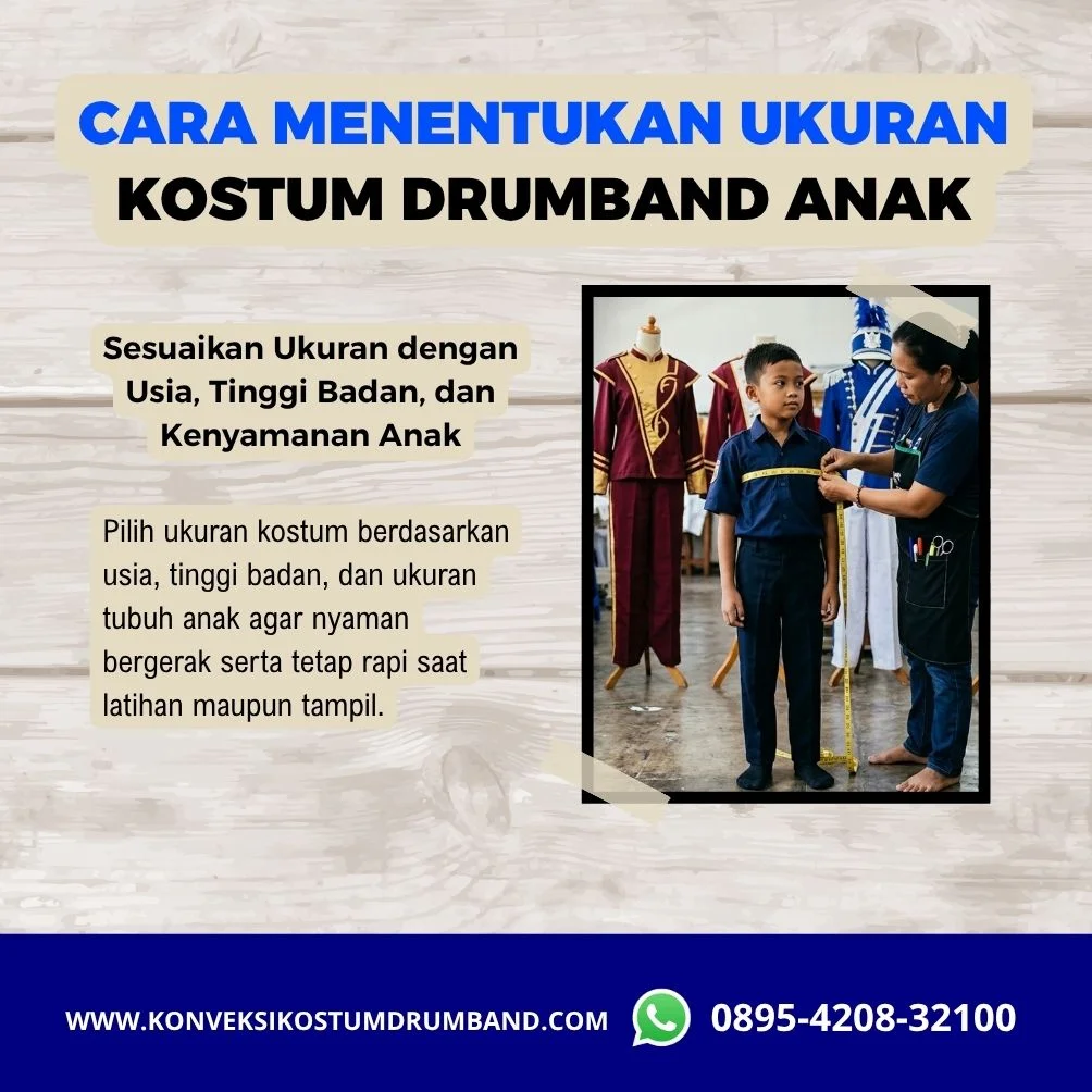 Cara mengukur ukuran kostum drumband untuk anak