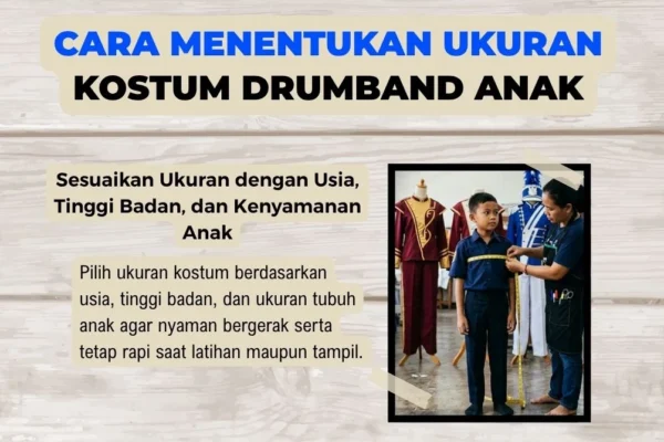 Cara mengukur ukuran kostum drumband untuk anak