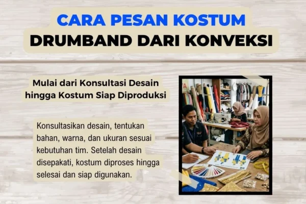 Konsultasi desain kostum drumband custom dengan konveksi