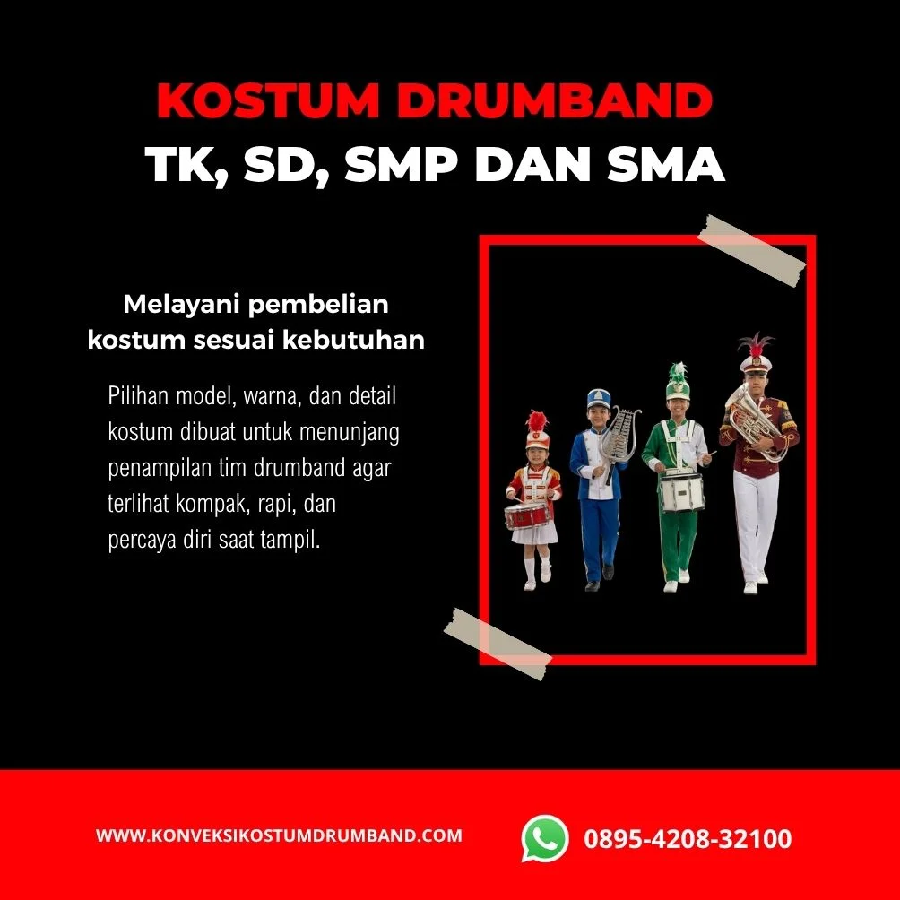 Konveksi kostum drumband untuk TK SD SMP dan SMA