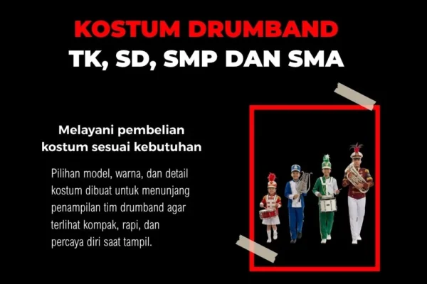 Konveksi kostum drumband untuk TK SD SMP dan SMA