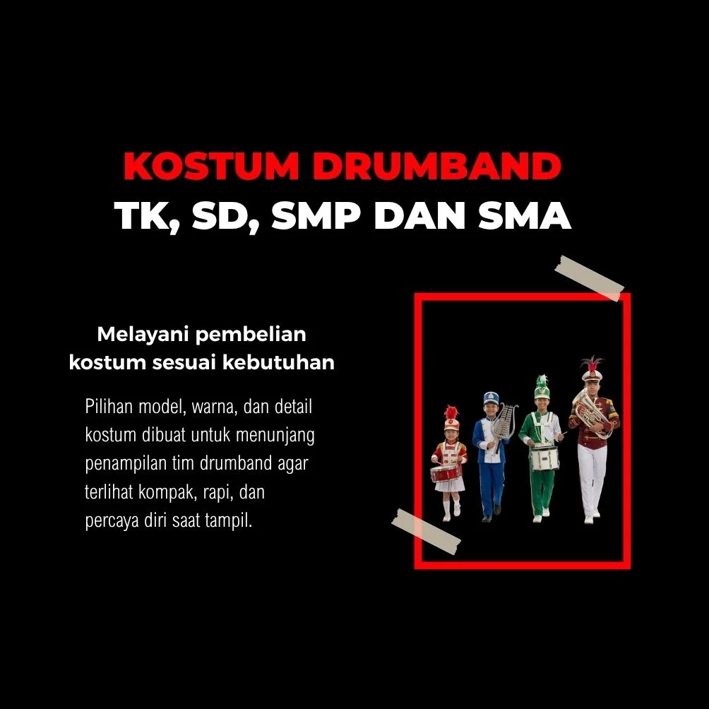 Konveksi kostum drumband untuk TK SD SMP dan SMA