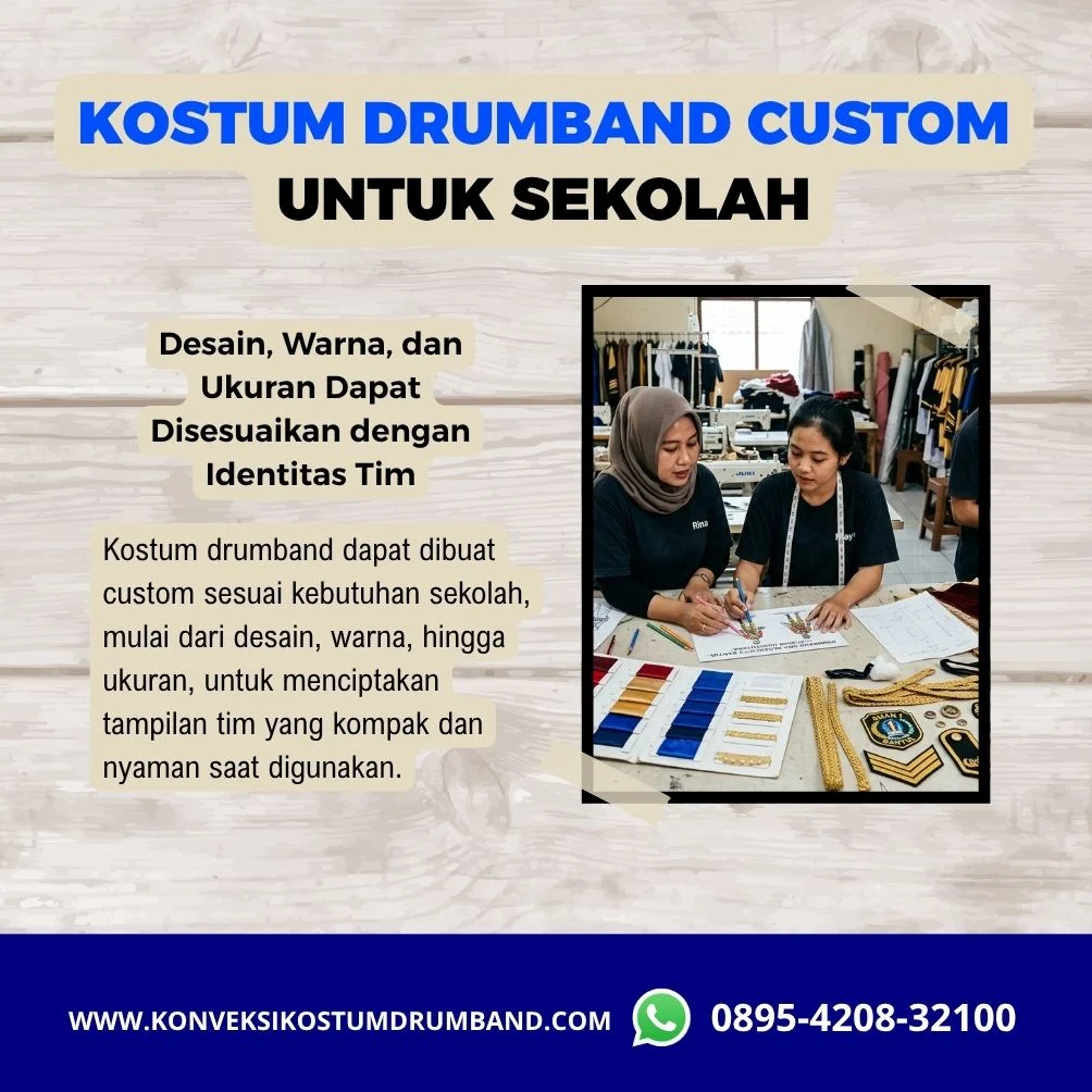 Desain kostum drumband custom untuk kebutuhan sekolah
