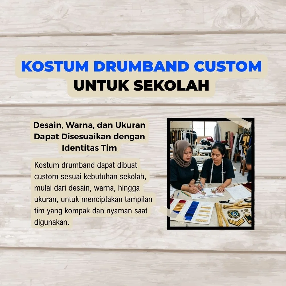 Desain kostum drumband custom untuk kebutuhan sekolah