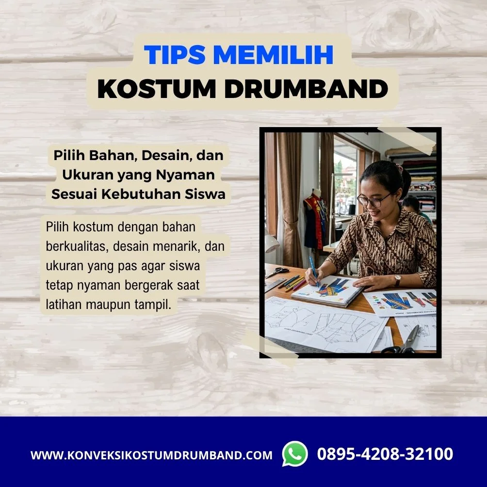 Kostum drumband untuk siswa sekolah TK dan SD