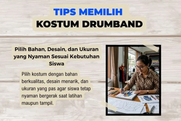 Kostum drumband untuk siswa sekolah TK dan SD